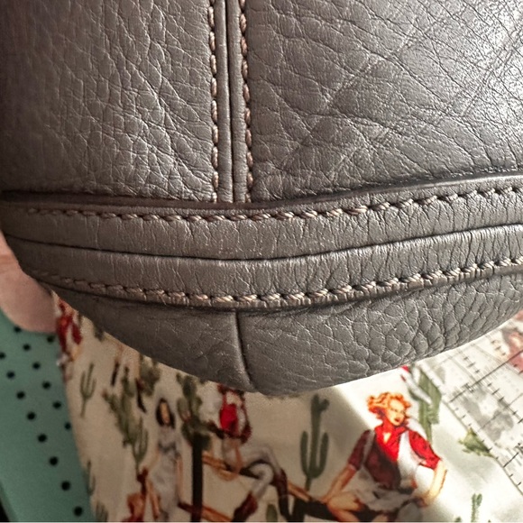 MCM Gray Leather Shoulder Bag - Picture 8 of 11